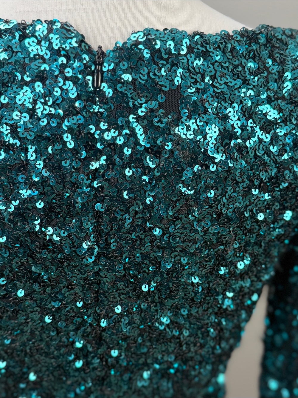 Lulus Brand New You Teal Blue Sequin Bodycon Mini Dress Sz XS Party Evening - Picture 9 of 14
